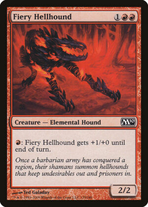 Fiery Hellhound<br /><span class="collector-number">Collector No. 135</span>