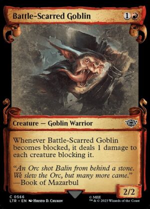 Battle-Scarred Goblin (Showcase Scrolls)<br /><span class="collector-number">Collector No. 566</span>