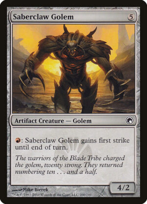 Saberclaw Golem<br /><span class="collector-number">Collector No. 200</span>