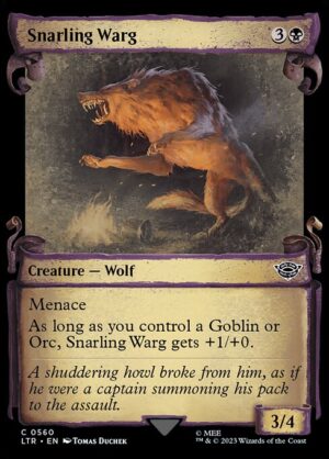 Snarling Warg (Showcase Scrolls) - Foil<br /><span class="collector-number">Collector No. 560</span>