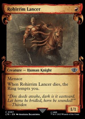 Rohirrim Lancer (Showcase Scrolls) - Foil<br /><span class="collector-number">Collector No. 597</span>