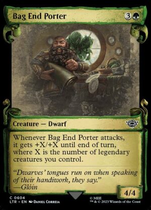 Bag End Porter (Showcase Scrolls) - Foil<br /><span class="collector-number">Collector No. 604</span>