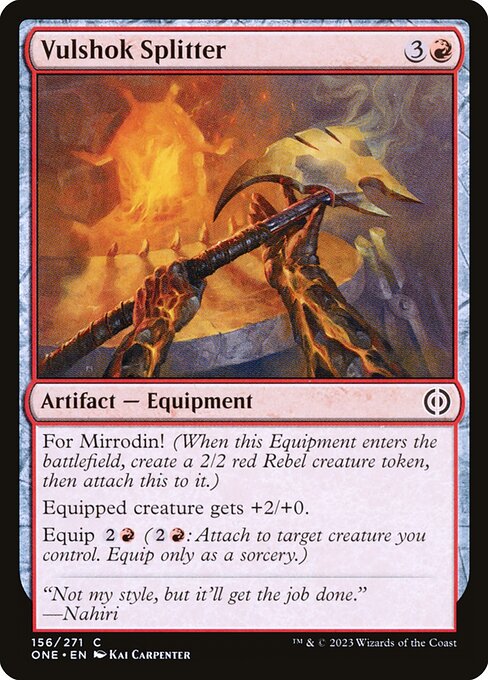 Vulshok Splitter<br /><span class="collector-number">Collector No. 156</span>