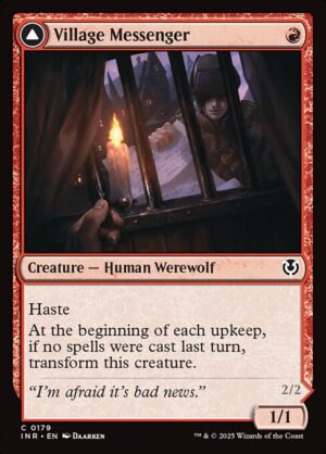 Village Messenger // Moonrise Intruder<br /><span class="collector-number">Collector No. 179</span>