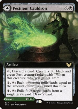 Pestilent Cauldron // Restorative Burst<br /><span class="collector-number">Collector No. 327</span>