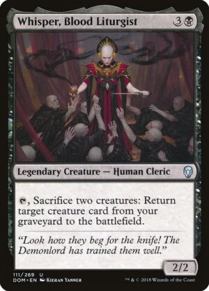 Whisper, Blood Liturgist<br /><span class="collector-number">Collector No. 111</span>