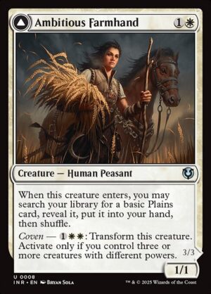 Ambitious Farmhand // Seasoned Cathar<br /><span class="collector-number">Collector No. 8</span>