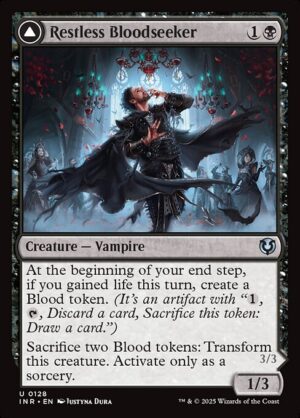 Restless Bloodseeker // Bloodsoaked Reveler<br /><span class="collector-number">Collector No. 128</span>