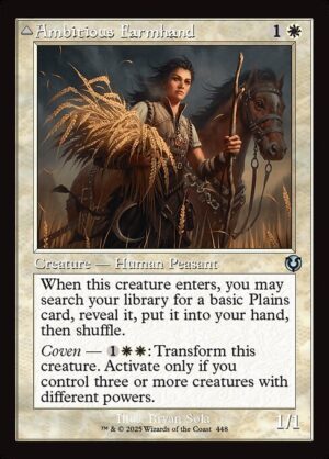 Ambitious Farmhand // Seasoned Cathar<br /><span class="collector-number">Collector No. 448</span>