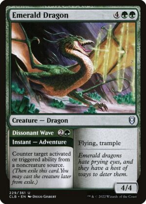 Emerald Dragon // Dissonant Wave<br /><span class="collector-number">Collector No. 229</span>