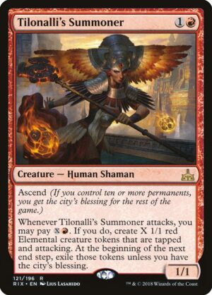 Tilonalli's Summoner<br /><span class="collector-number">Collector No. 121</span>