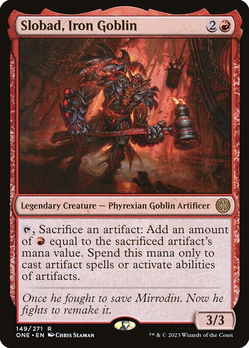 Slobad, Iron Goblin<br /><span class="collector-number">Collector No. 149</span>