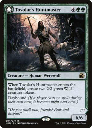 Tovolar's Huntmaster // Tovolar's Packleader<br /><span class="collector-number">Collector No. 204</span>