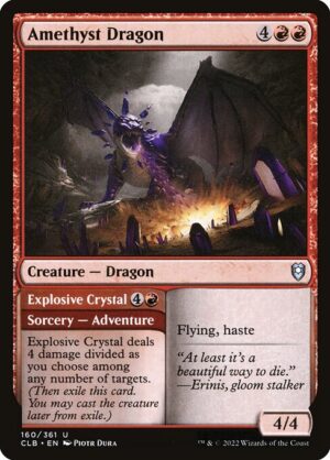 Amethyst Dragon // Explosive Crystal<br /><span class="collector-number">Collector No. 160</span>