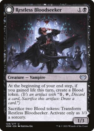 Restless Bloodseeker // Bloodsoaked Reveler<br /><span class="collector-number">Collector No. 128</span>