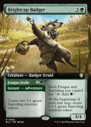 Brightcap Badger // Fungus Frolic<br /><span class="collector-number">Collector No. 62</span>