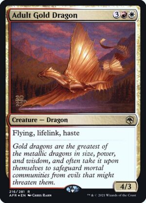 Adult Gold Dragon - Foil<br /><span class="collector-number">Collector No. 216s</span>