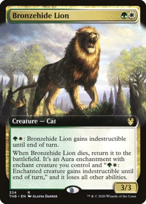 Bronzehide Lion - Foil<br /><span class="collector-number">Collector No. 334</span>