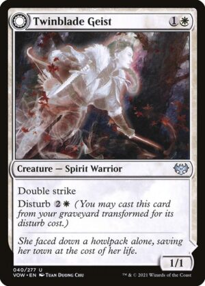 Twinblade Geist // Twinblade Invocation<br /><span class="collector-number">Collector No. 40</span>