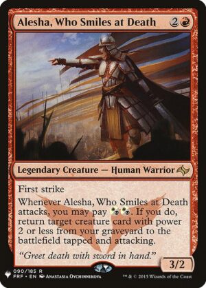 Alesha, Who Smiles at Death<br /><span class="collector-number">Collector No. FRF-90</span>