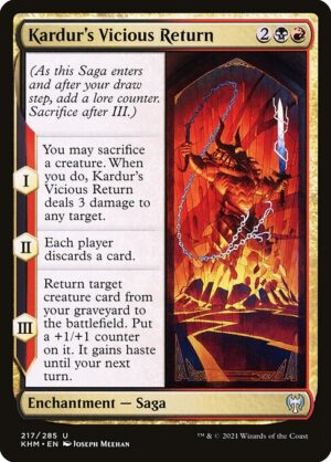Kardur's Vicious Return<br /><span class="collector-number">Collector No. 217</span>