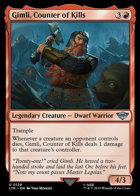 Gimli, Counter of Kills<br /><span class="collector-number">Collector No. 129</span>