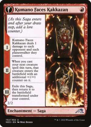 Kumano Faces Kakkazan // Etching of Kumano<br /><span class="collector-number">Collector No. 152</span>