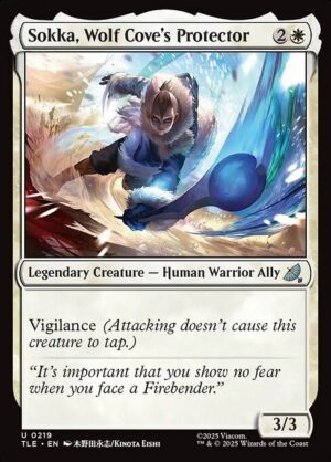 Sokka, Wolf Cove's Protector - Foil<br /><span class="collector-number">Collector No. 219</span>