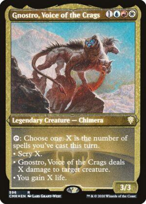 Gnostro, Voice of the Crags - Etched<br /><span class="collector-number">Collector No. 596</span>