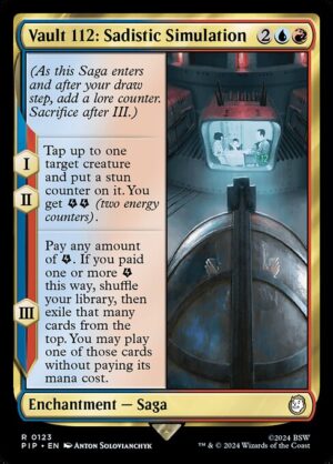 Vault 112: Sadistic Simulation - Foil<br /><span class="collector-number">Collector No. 123</span>