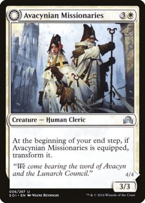 Avacynian Missionaries // Lunarch Inquisitors<br /><span class="collector-number">Collector No. 6</span>