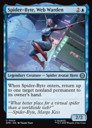 Spider-Byte, Web Warden - Foil<br /><span class="collector-number">Collector No. 44</span>