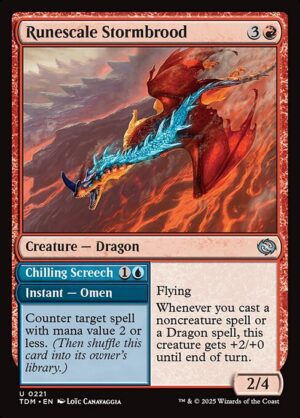 Runescale Stormbrood // Chilling Screech<br /><span class="collector-number">Collector No. 221</span>