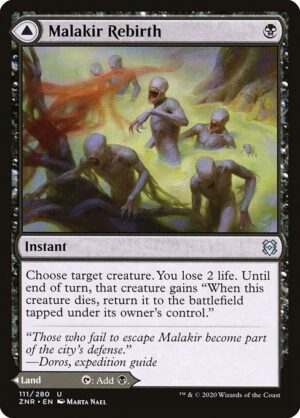 Malakir Rebirth // Malakir Mire<br /><span class="collector-number">Collector No. 111</span>
