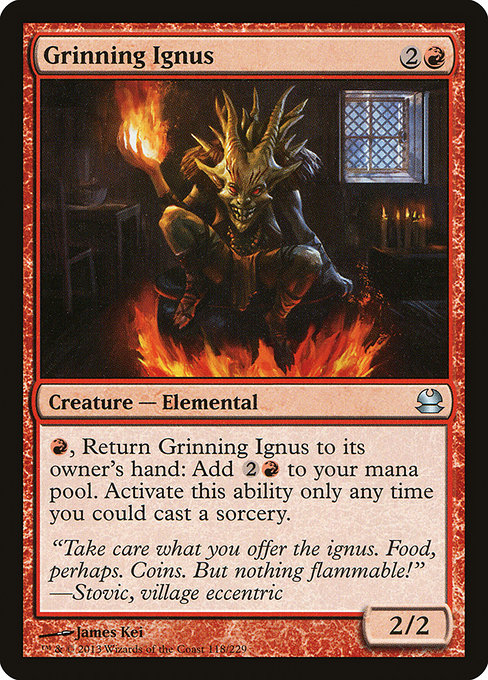 Grinning Ignus - Foil<br /><span class="collector-number">Collector No. 118</span>