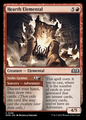 Hearth Elemental // Stoke Genius<br /><span class="collector-number">Collector No. 136</span>