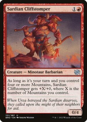 Sardian Cliffstomper - Foil<br /><span class="collector-number">Collector No. 151</span>