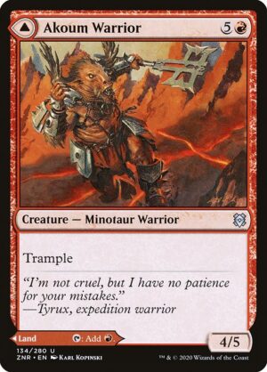 Akoum Warrior // Akoum Teeth<br /><span class="collector-number">Collector No. 134</span>