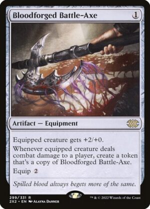 Bloodforged Battle-Axe - Foil<br /><span class="collector-number">Collector No. 299</span>