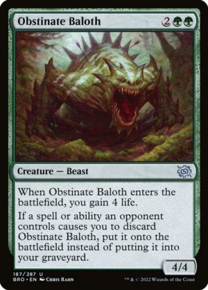 Obstinate Baloth - Foil<br /><span class="collector-number">Collector No. 187</span>