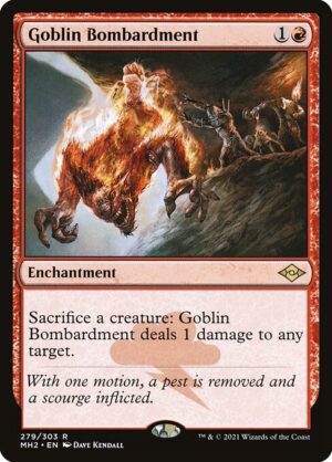Goblin Bombardment - Etched<br /><span class="collector-number">Collector No. 279</span>