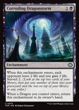 Corroding Dragonstorm - Foil<br /><span class="collector-number">Collector No. 75</span>