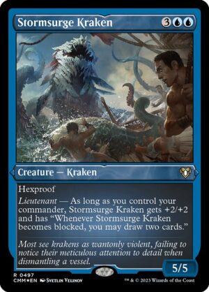 Stormsurge Kraken - Etched<br /><span class="collector-number">Collector No. 497</span>