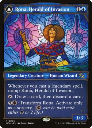 Rona, Herald of Invasion // Rona, Tolarian Obliterator<br /><span class="collector-number">Collector No. 295</span>