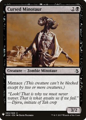 Cursed Minotaur<br /><span class="collector-number">Collector No. AKH-85</span>