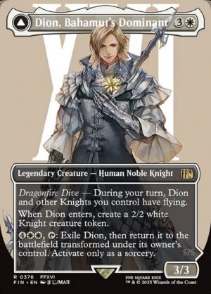 Dion, Bahamut's Dominant // Bahamut, Warden of Light<br /><span class="collector-number">Collector No. 376</span>
