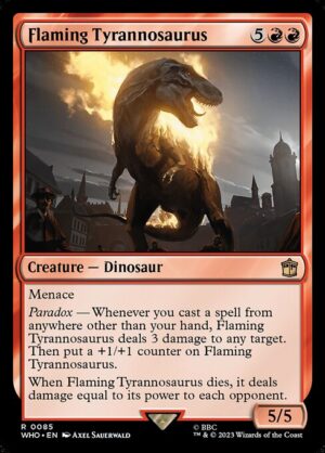 Flaming Tyrannosaurus - Foil<br /><span class="collector-number">Collector No. 85</span>