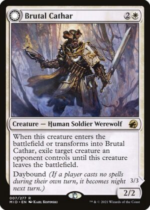 Brutal Cathar // Moonrage Brute - Foil<br /><span class="collector-number">Collector No. 7</span>
