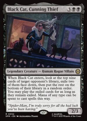 Black Cat, Cunning Thief - Foil<br /><span class="collector-number">Collector No. 52</span>