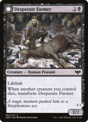 Desperate Farmer // Depraved Harvester<br /><span class="collector-number">Collector No. 104</span>